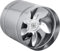 SYSTERM Acier inoxydable Ventilateur de tuyau axial pour air/extractible. Tailles au choix : 150, 160, 210, 250, 315, 350 mm. Boîtier en acier galvanisé Ventilateur canal pour fonctionnement continu