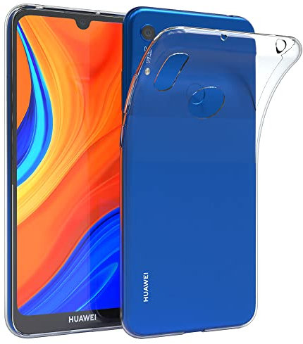 EAZY CASE Hülle kompatibel mit Huawei Y6s (2019) / Honor 8A Schutzhülle Silikon, Ultra dünn, Slimcover, Handyhülle, Silikonhülle, Backcover, Durchsichtig, Klar Transparent