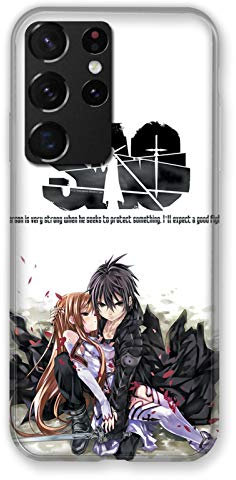 Samsung Galaxy S21 Ultra Manga SAO Sword Art Online Hülle Weiß