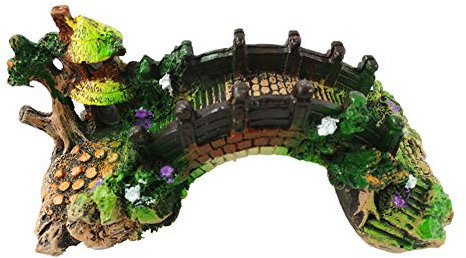 Aquarium Dekoration Brücke, Aquarium Künstliche Brücke Ornament, Aquarium Polyresin Landschaft, Brücke Ornament Aquarium Deko Höhle für kleine Garnele Fisch für Aquarium, Aquarium, Fischteich