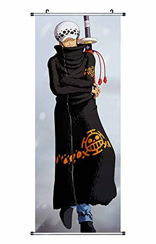 CosplayStudio Großes One Piece Rollbild/Kakemono aus Stoff | Poster 100x40cm | Motiv: Trafalgar Law
