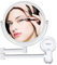MASMAS Miroir maquillage mural de salle de bain grossissement 1 x 2 x cosmétique double face 360 rotatif, avec ventouse Installation facile