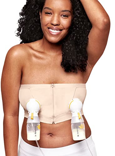 Medela Hands-free Abpump-Bustier von Medela | Abpump-BH für bequemes Abpumpen mit dem Material Adaptive Stretch für eine perfekte Passform Chai L