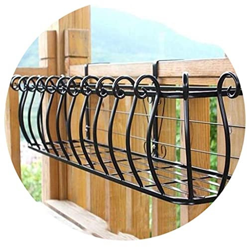Vasi e accessori per piante Portafiori Per Balcone Da Giardino Esterno Scaffale Multifunzionale Ringhiera In Ferro Battuto Porta Fioriera Supporto Per Piante Sospese Fioriera Per Vasi Di Fiori Scaffal