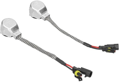 D2S/ D2R Xenon Lampe Ballast Adapter 2 Stück Aluminium Kabelbaum Anschluss Buchse Draht zu HID Glühbirnen Konverter Halter für Xenon HID Birne D2S/D4S/ D2R/D2C Vorschaltgeräte