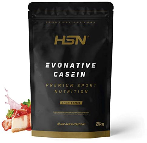 HSN Caseína Micelar Nativa Evonative Casein (87% de Micelas Nativas) | Tarta de Queso y Fresa 2Kg = 67 Batidos por Envase | Lacprodan® MicelPure™ de Arla | No-GMO, Vegetariano, Sin Gluten