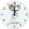 timalo® Wanduhr Tiere Kinderzimmer personalisiert mit Namen | Geschenk Uhr für Kinder mit süßen Tiermotiven | Koala glasuhr-t-09