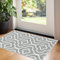 GULLAMBO Washable Door Mat - Non Slip Mat For Wooden Floor - Super Absorbent Dirt Trapper - Kitchen Indoor Hallway Runner Rugs (Club Grey, 40x60cm)