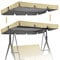 Patio Canopy Swing Cover Replacement Canopy for Swing 3 Seater Swing Chair Canopy Cover Anti-UV/Waterproof Hammock Cover Top for Outdoor Garden Patio,(Beige,195 * 125 * 15cm)