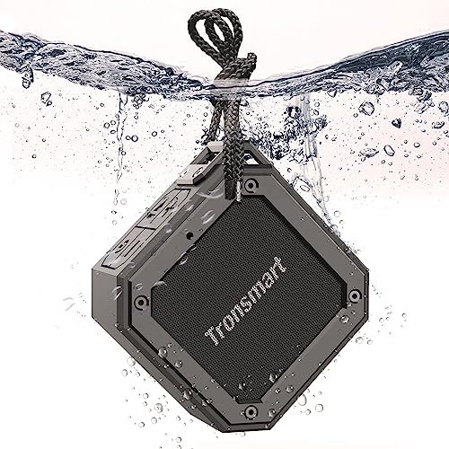 Tronsmart Piccolo altoparlante Bluetooth, IPX7, impermeabile, bassi superiori, batteria 24 ore, scatola musicale portatile Bluetooth per telefono, esterno, sport, escursionismo, colore nero