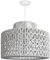 Paco Home LED Pendellampe Pendelleuchte Hängelleuchte Hängelampe für Wohnzimmer Schlafzimmer Esszimmer Schirm Papier E27, Farbe:Weiß (Ø40cm), Leuchtenart___Farbe:Pendelleuchte - Weiß