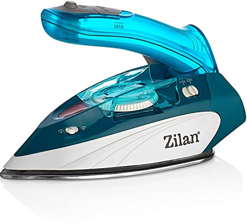 Reisebügeleisen | 1100 Watt | Mini Bügeleisen | Temperaturregler | Reise Bügeleisen | Steam Iron | Antihaft Bügelsohle | Klappbar | Mini Iron | Dampfbügeleisen