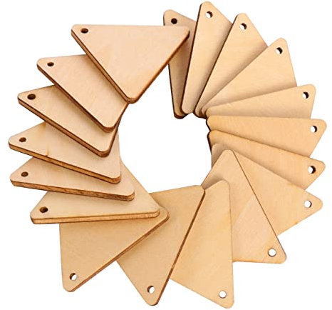 EXCEART Unfertige Dreieckige Holzstücke 30 Mm Für Holzarbeiten Und Heimdekoration