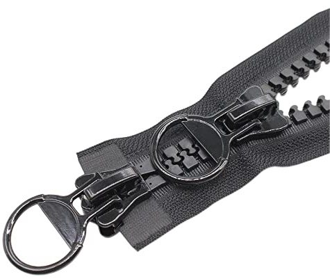 ByaHoGa 100 cm #20 super grande cerniera in plastica divisibile a 2 vie, chiusura lampo nera per cappotto, piumino, parka tenda (TW)