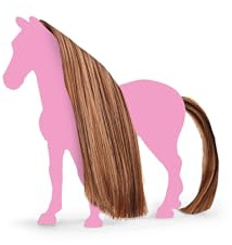 Schleich | Haare Beauty Horses Choco 42651 | Zubehör | 2 Teile | detailgetreues Pferdespielzeug | Geschenk für Mädchen und Jungen