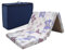 KiNDERWELT Reisebett Baby Reisematratze 120x60 cm, blau, Klappmatratze Faltmatratze, Schaumstoff Matratze Kinder aus hochwertigem Kaltschaum, Made in Germany