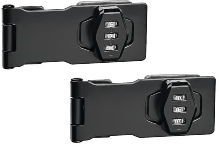 Lot de 2 verrous à loquets ZONADAH de 7,6 cm - Verrous à loquets de porte sans clé - Verrou coulissant pour extérieur, maison, tiroir, salle de bain - Noir