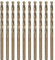 Metric Cobalt Drill Bits 3.5mm 10PCS, M35 high Speed Steel, high Hardness Straight Shank Drill, Mechanical or Hand Drill for Drilling, Suitable for Stainless Steel, Iron, Copper and Aluminum.