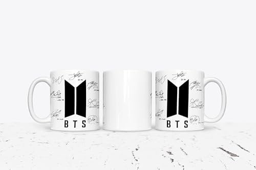 K-Pop Band Tasse - Jin Autogramm Design - 330ml Kaffeetasse - Perfekt für K-Pop Fans und Korea Musik Liebhaber