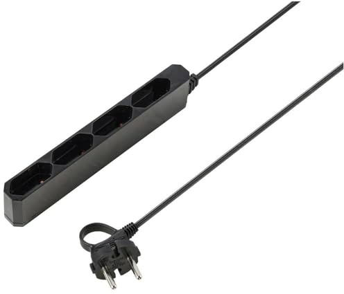 sygonix SY-5806880 Steckdosenleiste 4fach Schwarz Eurostecker