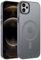 KPPIT Magnetic Case for iPhone 12/12 Pro 6.1-Inch,Compatible with MagSafe, Translucent Matte Back Slim Shockproof Phone Cover (Grey)