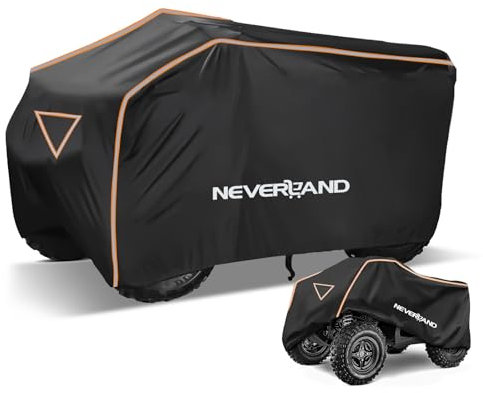 NEVERLAND Quad Abdeckplane ATV Abdeckung, 256x110x120cm 420D Wasserdicht Innen und Außen Verwendbar Abdeckung für Quad Cover mit Winddichte Schnalle Schneesicher Hagelsicher Staubdicht Quadplane XXXL
