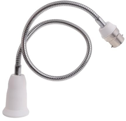 Pnuokn B22 To E27 Extended Light Base Stand Lamp Bulb Socket Adapter Holder Adjustable Lamp Socket Extender AC100-230V B22 To E27 Light Fixture Adapter