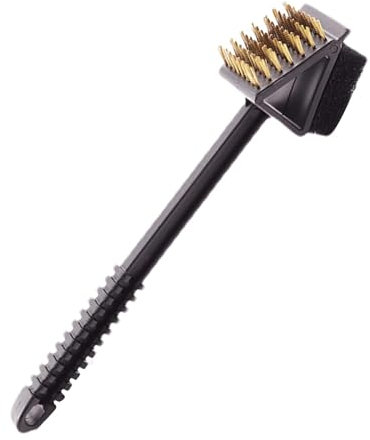 Cepillo de limpieza para barbacoa con mango largo, cepillo de alambre de limpieza para barbacoa, juego de limpieza multifuncional, juego de limpieza simple y eficaz con raspador para todas las