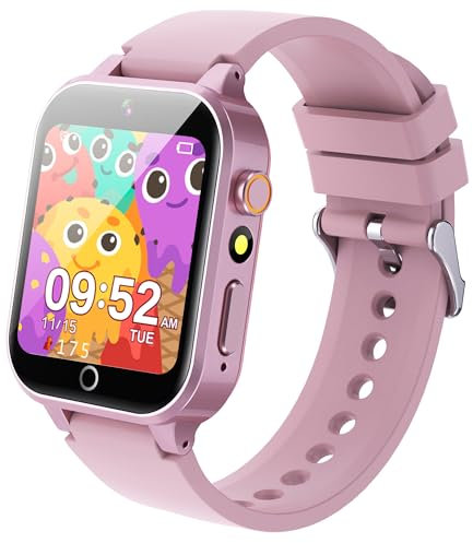 Smartwatch per Bambini con 26 Giochi, Orologio Smartwatch Bambini con Fotocamere Musicale Video Contapassi Sveglia Touchscreen, Orologio Bambino Bambina Educativi Regalo Compleanno per 4-12 Anni