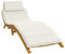 Homgoday Gartenliege, Sonnenliege mit Kissen, creme meliert, 186 x 58 x 3 cm, Stoff, Sonnenliegen, Schlafsofa, Möbel, Pool-Liege, Sonnenliege für den Garten