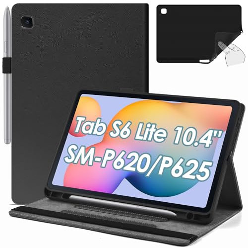 KATUMO Case for Samsung Galaxy Tab S6 Lite 10.4 inch 2024 2022 2020, Folio Leather Tablet Cover for Galaxy S6 Lite Tablet (SM-P620N / P625N / P610/P613/P615/P619) with Pen Holder
