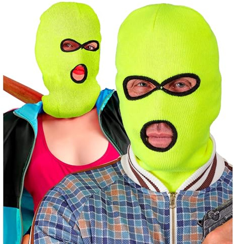 W WIDMANN Milano Party Fashion - Sturmhaube für Erwachsene, Sturmmaske, Balaclava, Gesichtsmaske, Räuber, Einbrecher