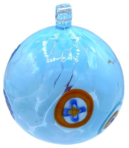 Weihnachtskugel aus Muranoglas, Farben aus Paste, hergestellt in Italien