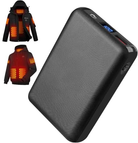 Power Bank Batterie pour Vêtements Chauffants, Chargeur Portable 10000mah avec Câble USB, Convient pour Les Vestes, Sweat-Shirts, Gilets, Chaussettes Chauffants, Appareils Mobiles Intelligents