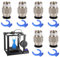 6 StüCk Pc4-M10 Pneumatik Steckverbinder mit 6 Pneumatischen Schnellverbindern Blauer Sicherungsring Geradeverbinder Filament Connector Schnellverbinder füR 3d-Drucker-Stecker