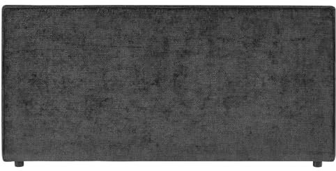 IDIMEX Tête de lit MIRENN 140 rembourrée, en Tissu Polyester pour lit 140 cm, sur Pieds en Plastique, Noir