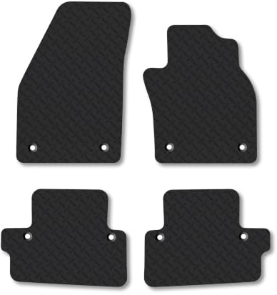 Volvo C70 (2006-2013) [Automatic] 5mm Rubber Car Mats | Heavy Duty Rubber Tailored Fit Floor Mats Full Coverage Durable Waterproof Accessories Easy Clean Anti Slip Made in the UK