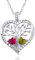 Tree of Life Necklace Wedding Anniversary Pendant Gift for Wife Her July and August Birthstone Jewellery Ruby and Peridot Necklaces for Women