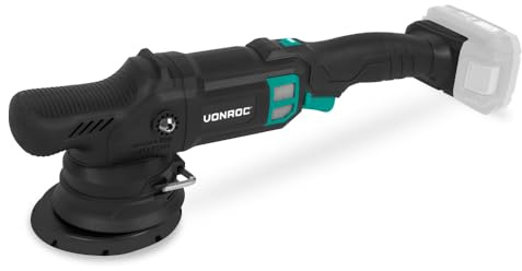 VONROC Lucidatrice Rotorbitale 20V Ø125mm | Motore Brushless, 7 Velocità, Soft Start | Solo Corpo Macchina | Ideale per Auto, Barche, Mobili, Resina | PM510DC