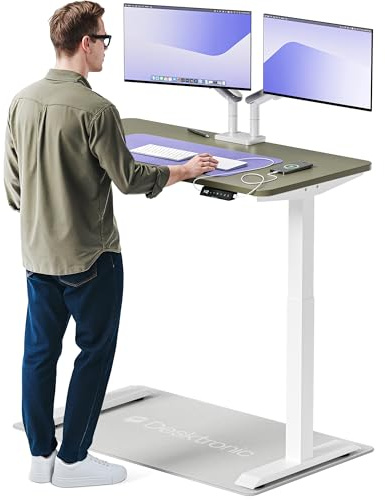 Desktronic HomeOne Standing Desk – 120 X 60 Cm Height Adjustable Desk With Dual Motor, Touchscreen Controller, Usb/usb-c Ports, And 3 Memory Presets – Modern Office Desk For Home Or Work