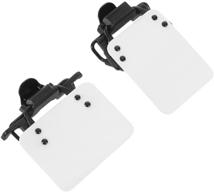 TOYANDONA Lot de 2 Patchs pour Lunettes de Tir à l'arc, Cache-œil Ajustable Blanc Standard, Matériau Léger et Anti-Rayures, D’éblouissement pour Entraînement et Compétition, Accessoire Tir
