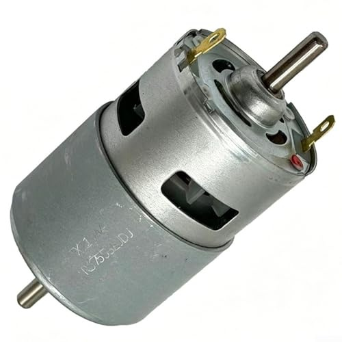 755 Motore Rettificatrice 21V Doppio Albero Motore Elettrico 5mm Albero Metallo Compatto 102x44mm per DIY Grinder CNC Blower Dust Collector