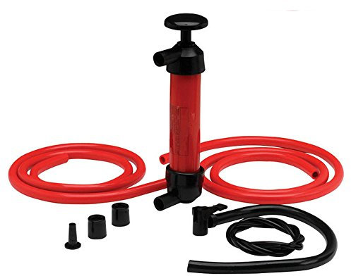 NUZAMAS, pompa a sifone con aspiratore manuale in plastica, due tubi e portata di 5 l/min, per trasferimento di gas, olio, aria e altri liquidi, attrezzo ideale in campeggio o in viaggio