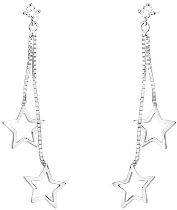 SOFIA MILANI - Damen Ohrringe 925 Silber - Ohrstecker als Stern - 20503