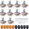 Taiss / 10 stücke B10K Ohm Linear Potentiometer 3 Klemmen Rotary Audio B Typ Potentiometer, Lautstärkeregler Potentiometer + 10 stücke Knopf (Schwarz und Gold jeweils 5)