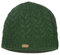 McLaughlin's Irish Shop Irische Wollmütze mit Aran Strickmustern. Grün