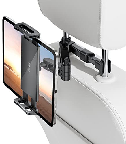TRYONE Soporte Tablet Coche, Soporte Coche Reposacabezas - Soporte Extensible para Tablet Móvil iPad/Samsung Galaxy Tabs/Amazon Kindle Fire HD/Otros Dispositivos de 4.4-11 Pulgada