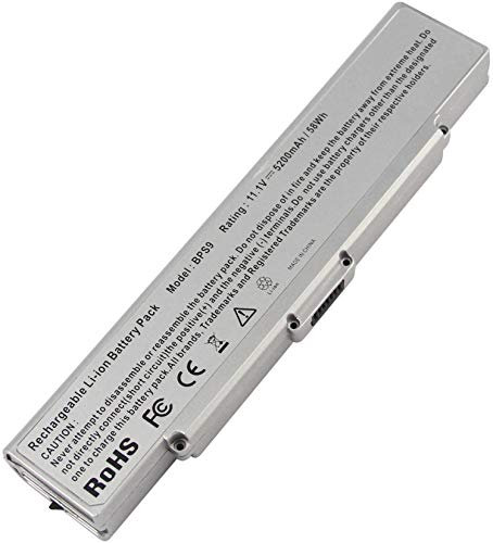 VGP-BPS9 VGP-BPS9A VGP-BPS9B VGP-BPS9S VGP-BPS10 VGP-BPS9/B VGP-BPS9A/B Sostituzione della batteria del laptop per Sony Vaio VGN-CR VGN-NR PCG-7113M PCG-7121M PCG-7131M PCG-7133L (11.1V 5200mah)