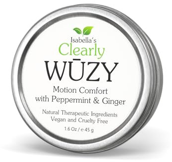 Clearly WŪZY, Aromatherapy Herbal Anti Nausea Rub | Relief for Morning and Motion Sickness, Dizziness, PMS, Pregnancy, Travel | Natural Remedy with Ginger, Peppermint, Lavender | Made in USA