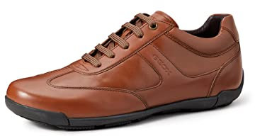 Geox Homme U Edgware A Sneakers, Cognac, 45 EU